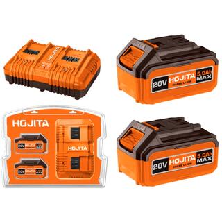 Σετ μπαταρίας - 2x5.0Ah 20V & Διπλός φορτιστής 4Α