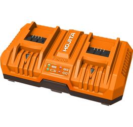 Φορτιστής 2 θέσεων για μπαταρία λιθίου 2x20V 8A