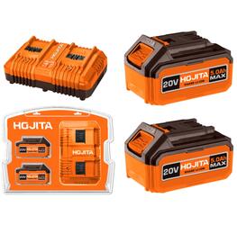 Σετ μπαταρίας - 2x5.0Ah 20V & Διπλός φορτιστής 4Α